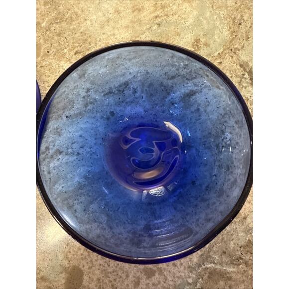 Vintage Cobalt Blue Anchor Hocking Creamer‎ & Covered Sugar Bowl Set EXCELLENT - Picture 3 of 8